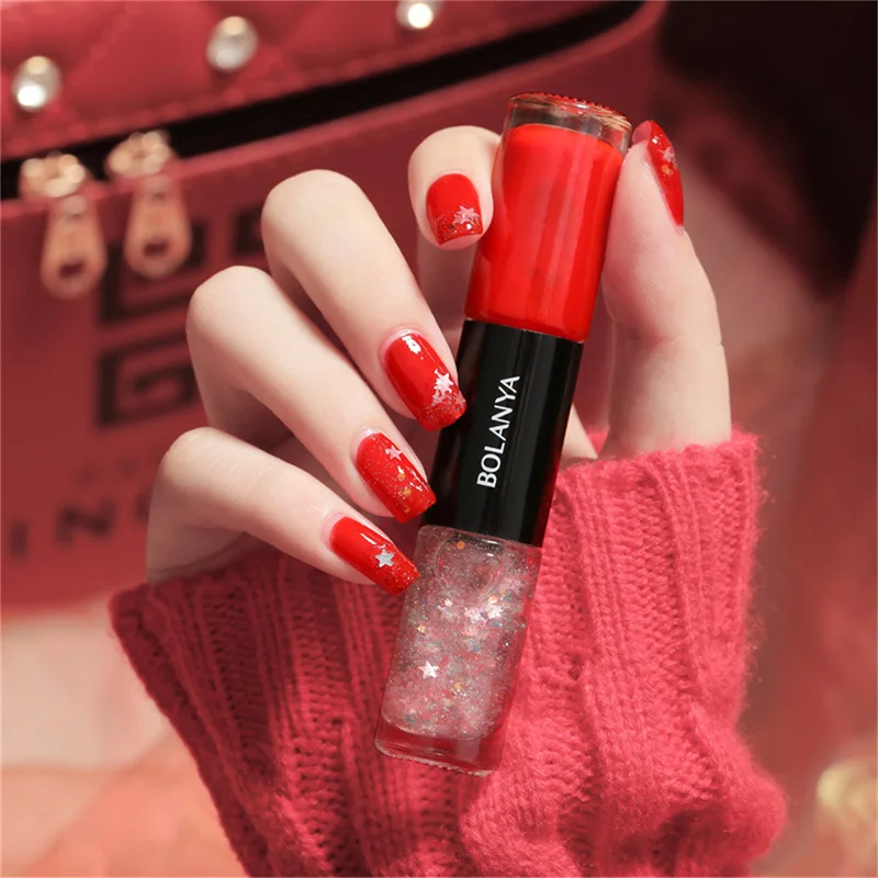 Nail Polish Oily Double-Headed Free Baking Quick Drying Non-Fading Sequin Art