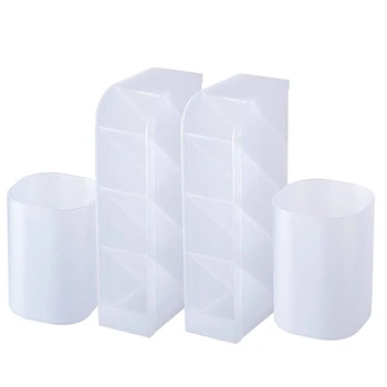 

4Pcs Desk Organizer Pen/Pencil Markers Holder Storage Box Desk Organizer Multi-Functional for Office School Home Supply