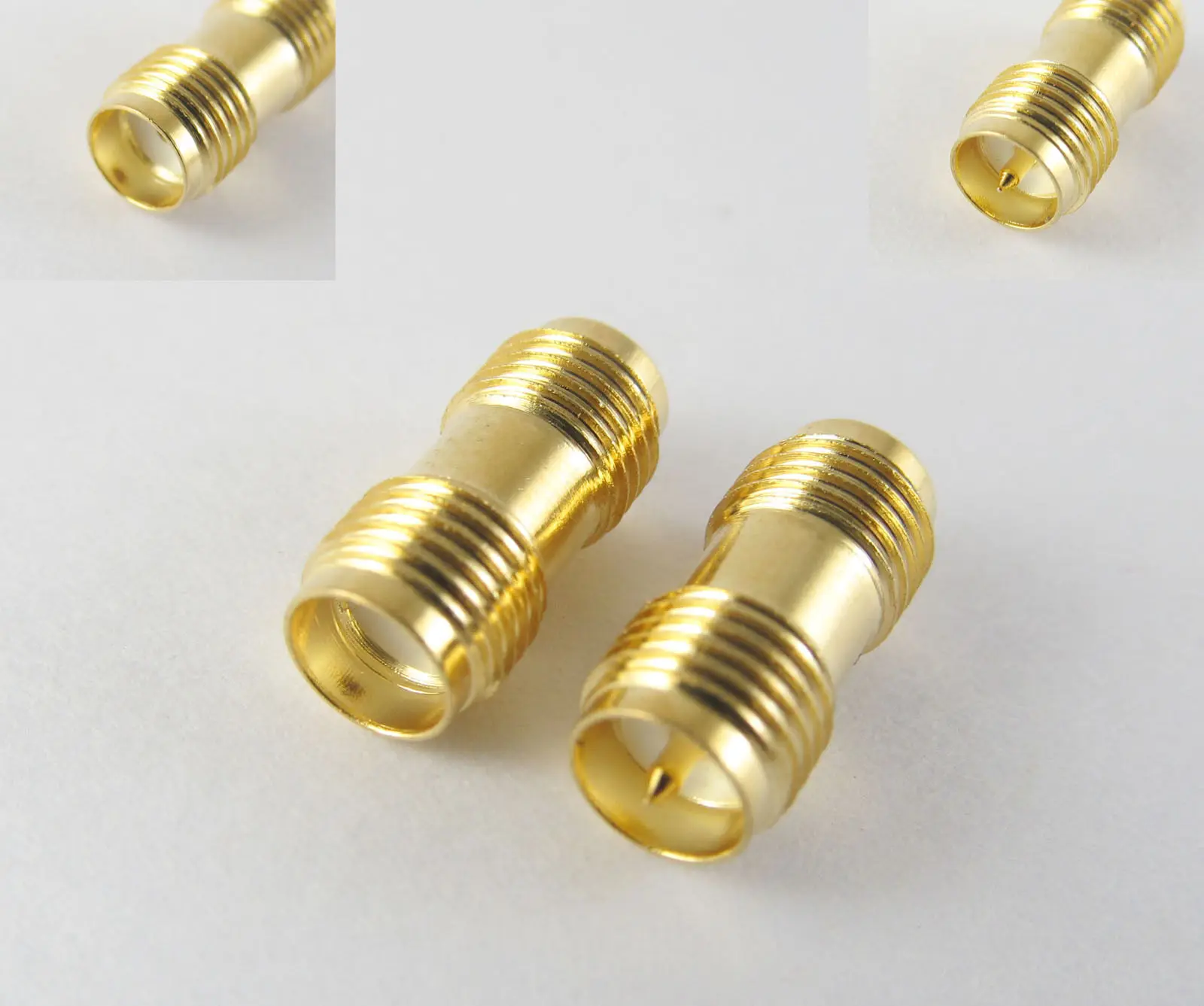 

100x RP-SMA Female Male Pin to SMA Female RF Straight Coaxial Connector Adapter