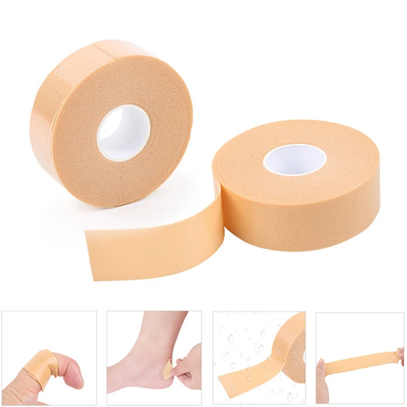 1Roll Waterproof Anti-Wear Foam Cotton Heel Sticker Tape Patch Blister Plaster First Aid Blister Pedicure Pad Foot Care Insoles