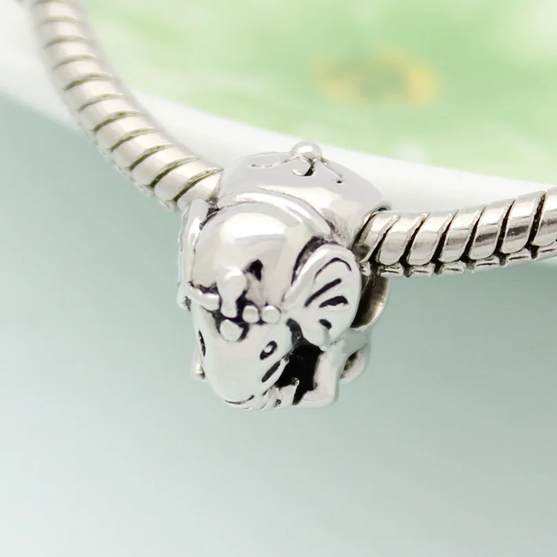 para pulsera Pandora, Charms de elefante, Tailandia, Animal, amuletos de la suerte, cuentas niño para la fabricación de -