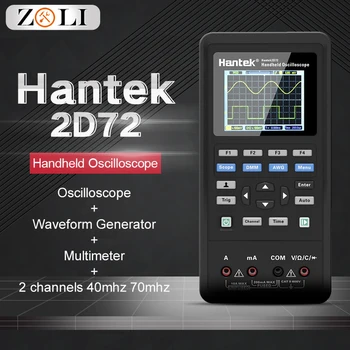 

Hantek 2C42 2C72 2D42 2D72 Digital Multimeter tester Oscilloscope Waveform Generator 3in1 Portable USB 2Channel 40mhz 70mhz Lcd