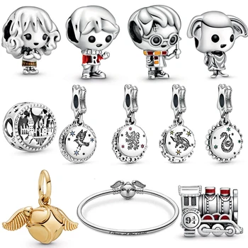 

2019 NEW 100% 925 Sterling Silver Sci-fi Collection Magic School Pendant Charm Fit DIY Bracelet Original Fashion Jewelry Gift