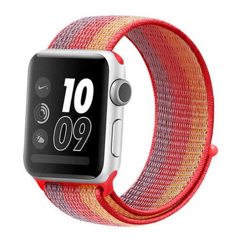 Ремешок для apple watch, ремешок для apple watch 5, 44 мм, 40 мм, спортивный браслет-петля, дышащая серия iwatch 5, 4, 3, 42 мм, 38 мм, нейлоновый ремешок для часов - Цвет ремешка: Color-57