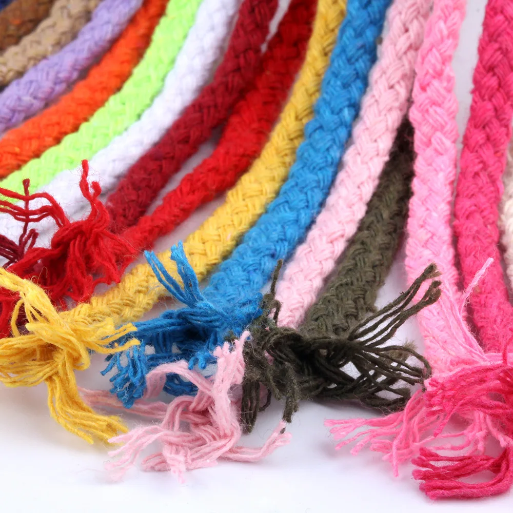 5mm Cotton Cord Eco-Friendly Twisted Rope High Tenacity Thread DIY Textile Craft Woven String Home Decoration Touw 5M/lot