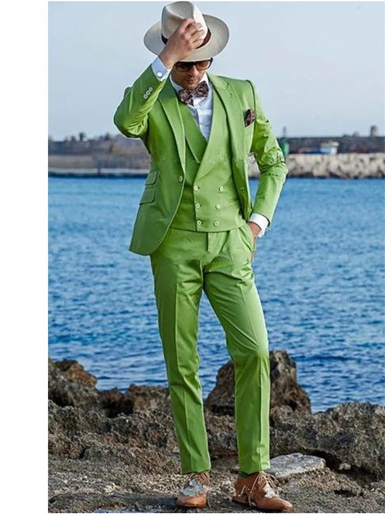 Классический мужской костюм Smolking Noivo Terno Slim Fit Easculino вечерние костюмы для мужчин оливковый зеленый с острым отворотом Лучший человек формальный Gr