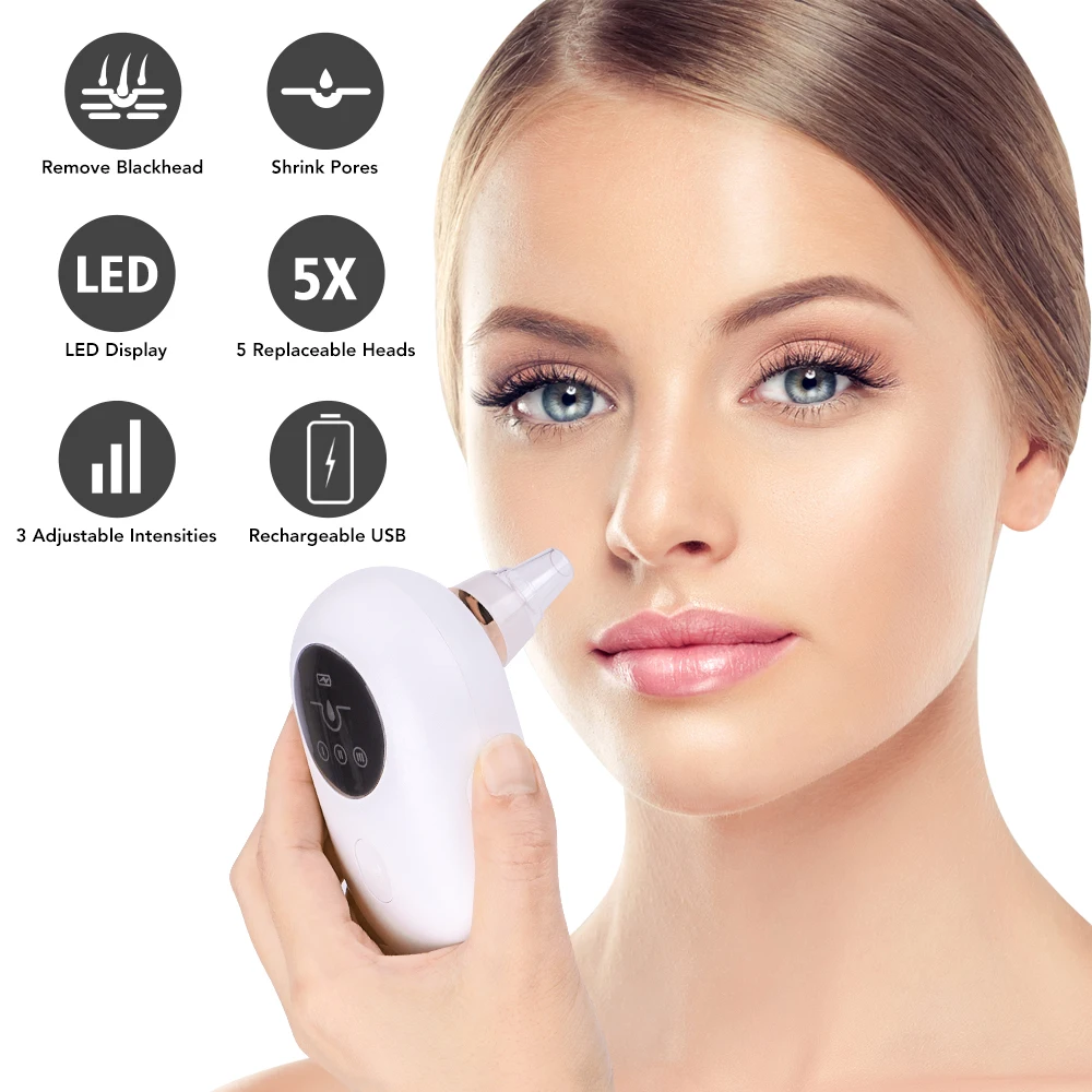 

LED Display Mini Electric Makeup Blackhead Remover Vacuum Pore Cleaner Portable Acne Pimple Extractor Skin Care Tool