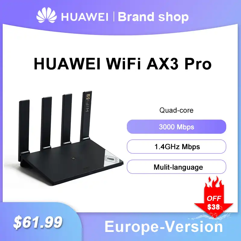 Huawei WiFi AX3 Dual-core AX3 Pro Quad-core Router WiFi 6+ 3000Mbps 2.4GHz 5GHz Dual-Band Gigabit Rate WIFI Wireless Router Huawei WiFi AX3 Dual-core AX3 Pro Quad-core Router WiFi 6+ 3000Mbps 2.4GHz 5GHz Dual-Band Gigabit Rate WIFI Wireless Router