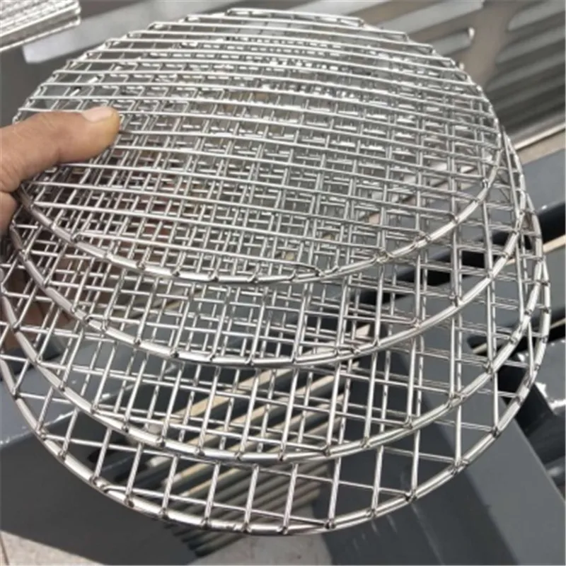 Stainless Steel Round Barbecue Grill Mesh Racks Camping Outdoor