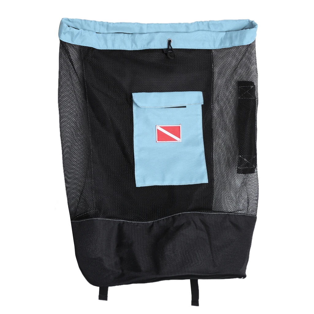 Mesh 400D Oxford Fabric Scuba Diving Snorkeling Mesh Backpack Dive Gear Dry Bag Sack Pack Scuba Diving Mesh Backpack 