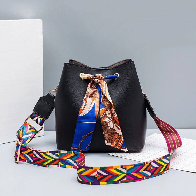 

2019 New Designer Women Handbags PU Bucket Bags Mother Child Shoulder Bags Female Fashion Larger Capacity Crossbody Bags