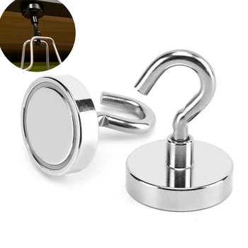 

8Pcs/1Pcs Magnetic Hook Strong Hook Magnet Bracket Wall Suction Hook Bracket Support Hardware Magnetic Tool Multicolor New#