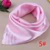 60cm*60cm Women Silk Feel Satin Square Scarf Small Plain Neckerchief Scarf Bandana 4