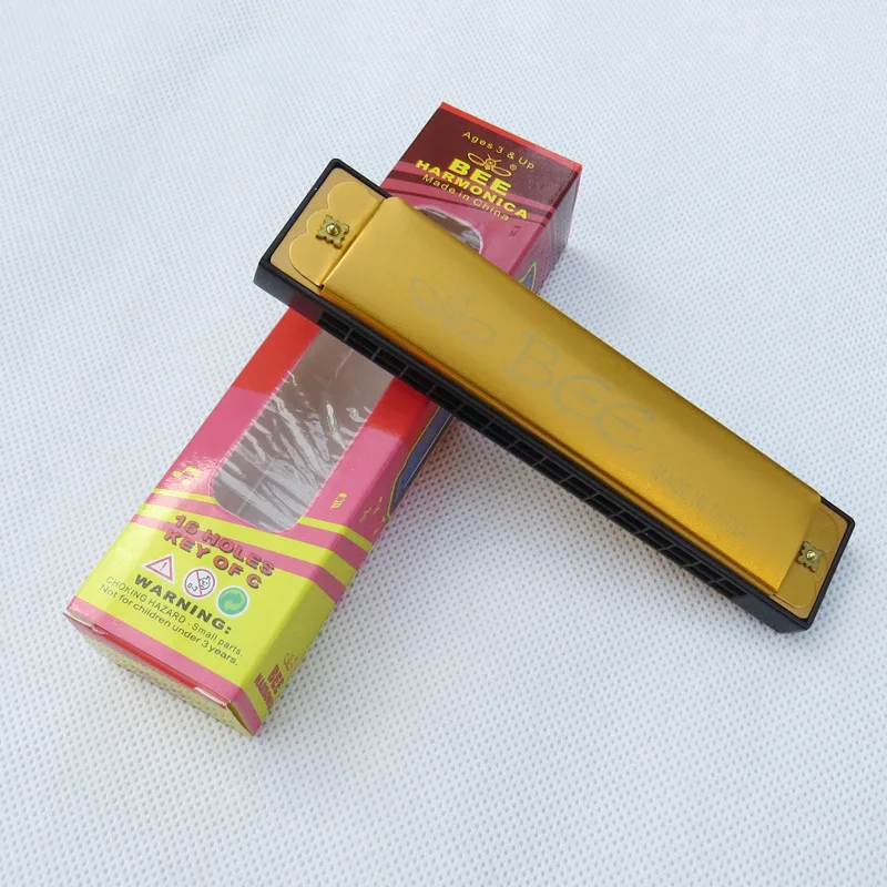 

Bee Bee 16-Hole Color Harmonica Children's Students Beginner Toy Harmonica Playing Instrument Factory Outlet