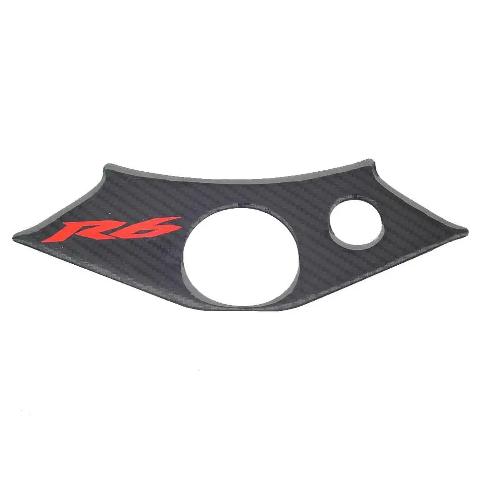 

3D motorcycle carbon fiber model top three-clamp yoke box self-adhesive housing case for YAMAHA YZF600 R6 1998 1999 2000 2001 02