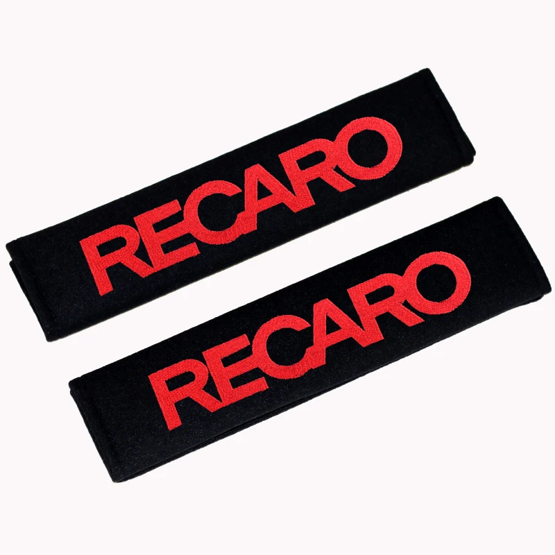 2pcs Car Styling Seat Belt Shoulder Strap Pad Racing For Recaro Racing Seats Cover Car Accessories