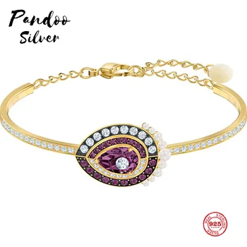 

Fashion Charm Pure 925 Silver Original 1:1 Copy, Mysterious Element Lucky Guardian Fashion Bracelet Female Luxury Jewelry Gifts