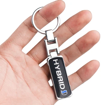 

Car Styling 3D Metal Keychain Hybrid Emblem Man Key chain For Keys Men decoration For Honda Toyota Lexus Car Accessories