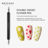 MAYCHAO 1PC Nail Art Dotting Pen Dual-ended Drawing Painting Rhinestones DIY Design Nail Art Dotting Tools Manicure Accessories 1