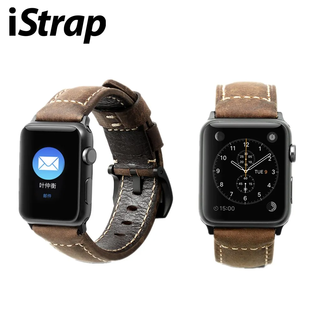 

iStrap For Apple Watch Band Leather Strap for iWatch Accssories for Series 1/2/3/4 Watch Band Strap 38mm 40mm 42mm 44mm