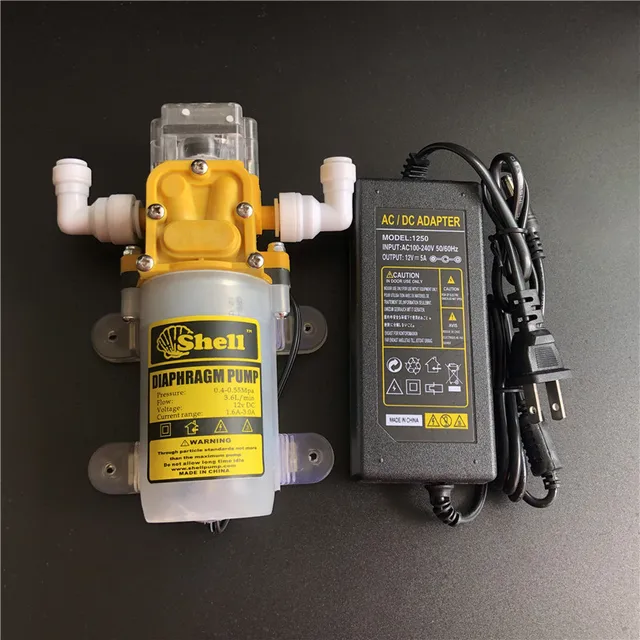 S310 Víztisztító Booster Szivattyú Nyomás Alatt Álló Víz 1/4 Port 12V 3,5L/Perc Élelmiszer -Szivattyú 5A Adapterrel