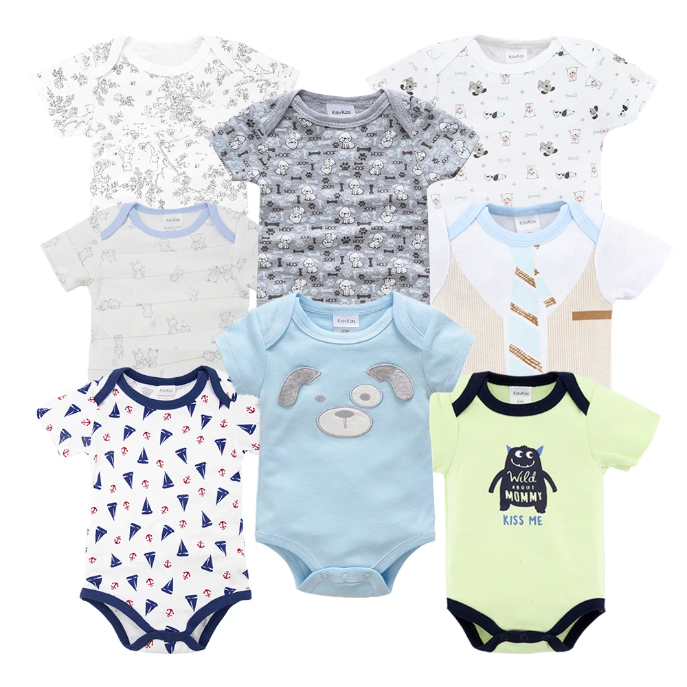 Г., 8 шт./партия, Летний комбинезон для новорожденных девочек, roupa de bebes, Хлопковая пижама с длинными рукавами комбинезоны для малышей от 0 до 12 месяцев - Цвет: ZHY2121