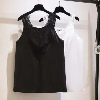 

Dress Fat mm Summer Lace Camisole Blouse Underwear Outer Wear Slimming Vest Tops Women 61195