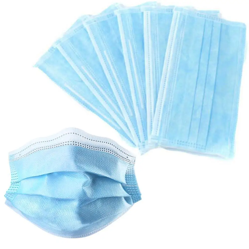 100PCS Disposable Earloop Face Mouth Masks 3 Layers Anti-Dust Mask Safe Breathable Mouth Mask Anti-dust Mask 100PCS Disposable Earloop Face Mouth Masks 3 Layers Anti-Dust Mask Safe Breathable Mouth Mask Anti-dust Mask