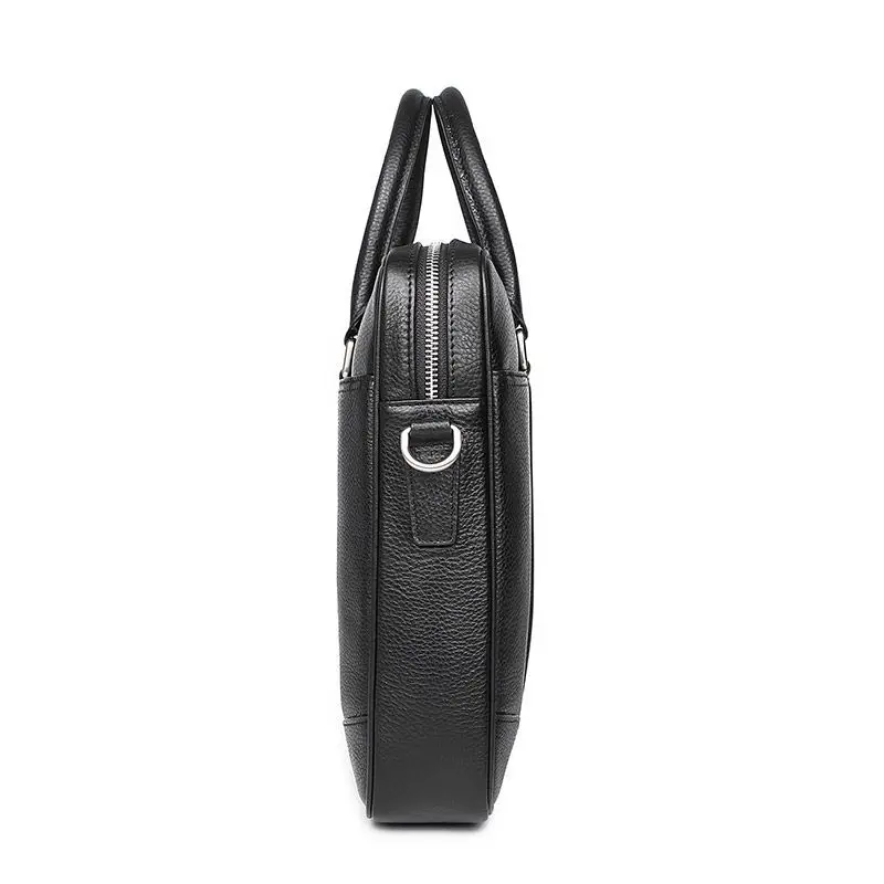 Nesitu Highend Новый A4 черный из натуральной кожи 14 ''ноутбук офисный мужской портфель бизнес сумки через плечо M7400