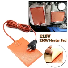 Оранжевая Автомобильная грелка, автомобильный масляный поддон для двигателя, поддон для бака, нагревательная пластина, 120 Вт, 110 В Комплект