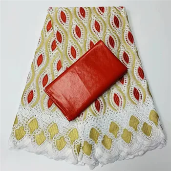 

2.5 y Swiss lace fabric +2.5 y Bazin Brode riche embroidery African cotton fabrics Swiss voile lace popular Dubai style KL081903