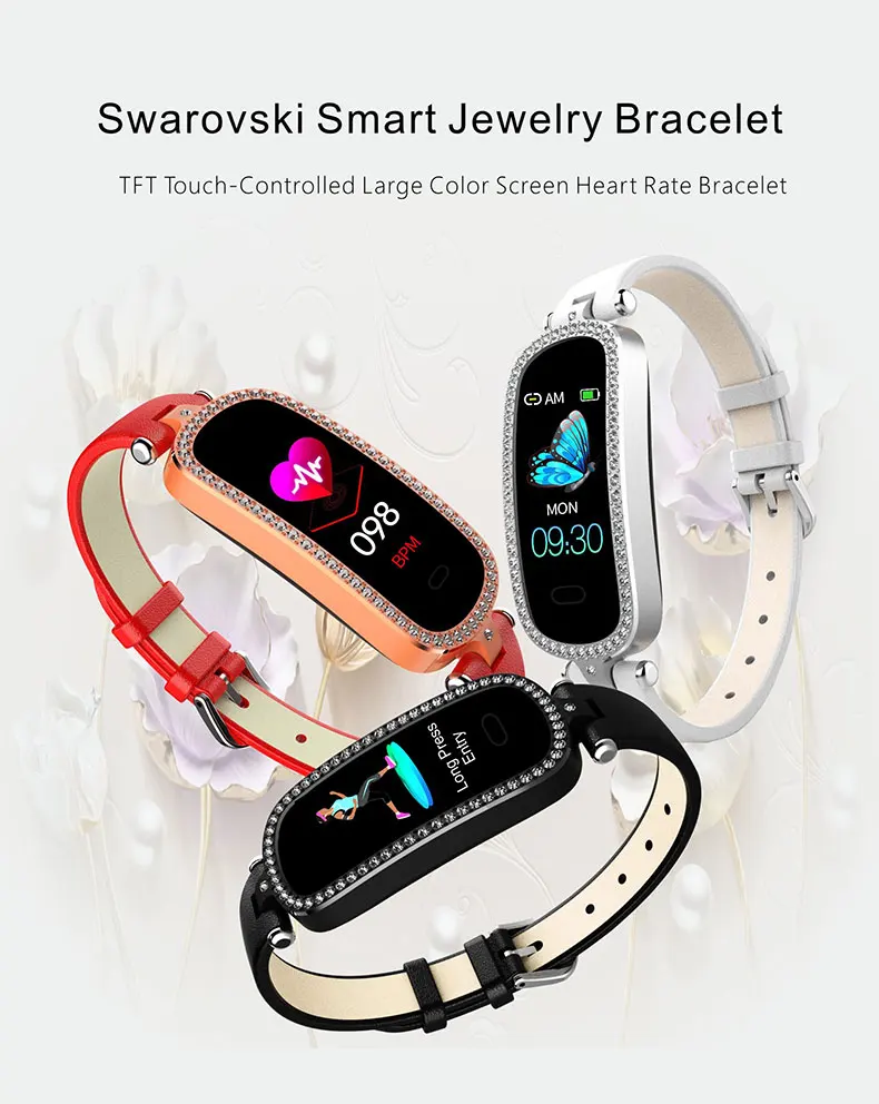 

I99 smart bracelet female smart watch jewelry watch for Hua wei xiaomi i-phone Android IOS heart rate blood pressure PK S2 H8 H2