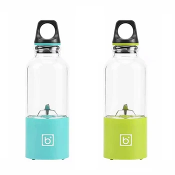 

2 Pcs 500Ml Portable Juicer Cup USB Rechargeable Electric Automatic Blender Mixer Bottle, Blue & Green