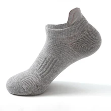 Мужские спортивные носки для фитнеса на открытом воздухе, летние повседневные носки для взрослых с хлопком, плотный, с низким вырезом, противоскользящие