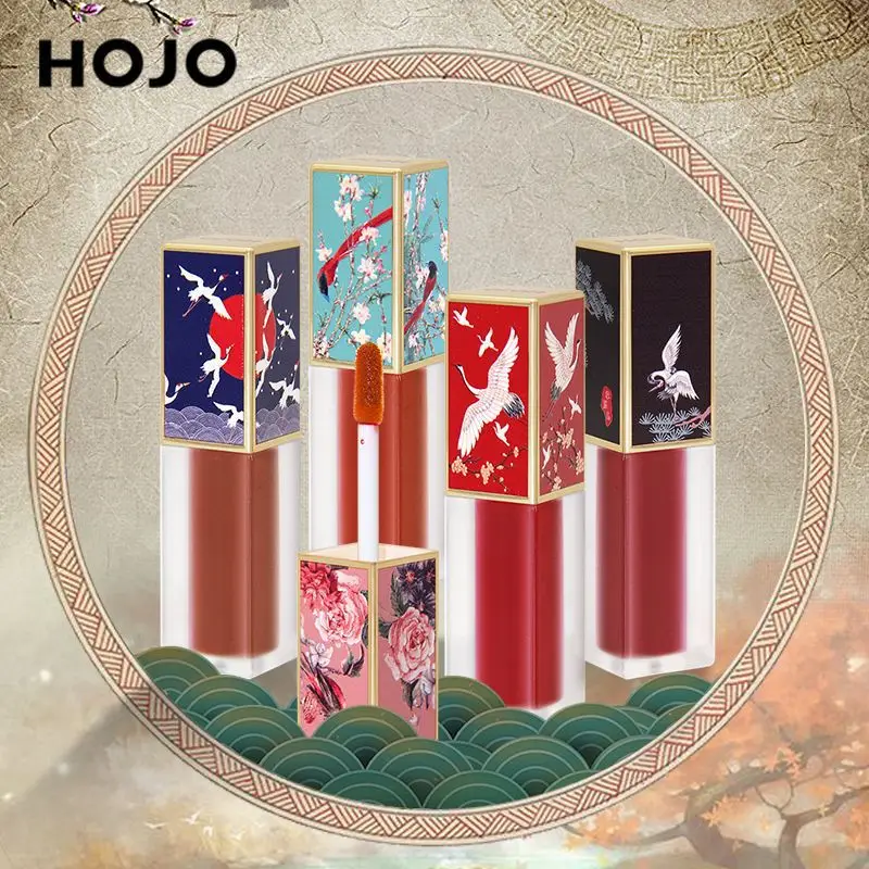 

HOJO Waterproof Matte Liquid Lipstick Easy To Wear Long Lasting Lip Stick 5 Colors China Style Liquid Lipsticks