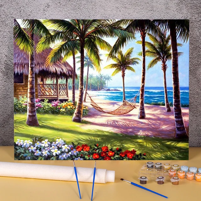 Landscape Sunset∕love Beach Diy Paint By Numbers Kit Oil Paints 40*50  Painting On Canvas Home Decor For Wholesale - Paint By Number Package -  AliExpress