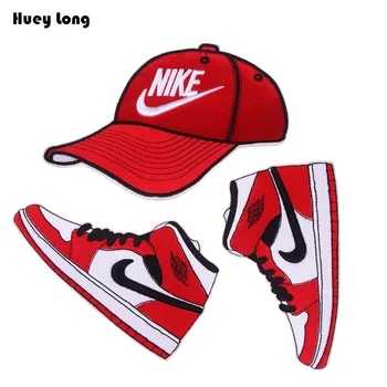 

Cartoon letter shoes Baseball cap Sporty embroidery patch Clothing hole large patch DIY denim bag jacket T-shirt decoration