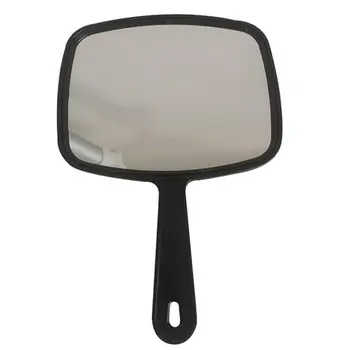 

Black Handheld Hair Dressing Paddle Cosmetic Mirror Salon Barbers Hairdressers Tool Professional Handheld Mirror with Handle 1pc