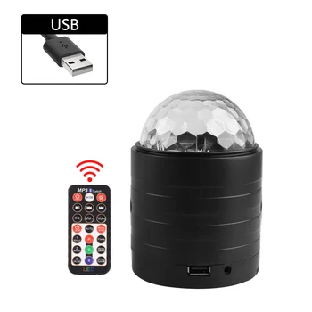 

Remote Control Party USB Rechargeable Car Interior LED Magic Ball Light 6 Colors Show Sound Activated Home Decoration Bluetooth