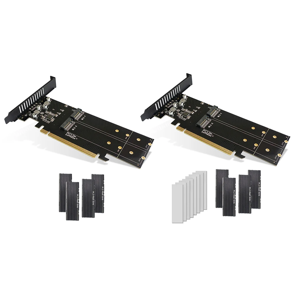 Плата расширения ALLOYSEED HY16X4 PCI-E на M.2 PCI Express X16 NVME M Key SSD RAID конвертер плата для
