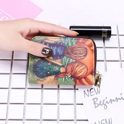 Card Wallet Cartoon pattern wallet card bag coin purse Card Holder Passport Cover Credit Card Holder Wallet Card Tarjetero Rfid 014