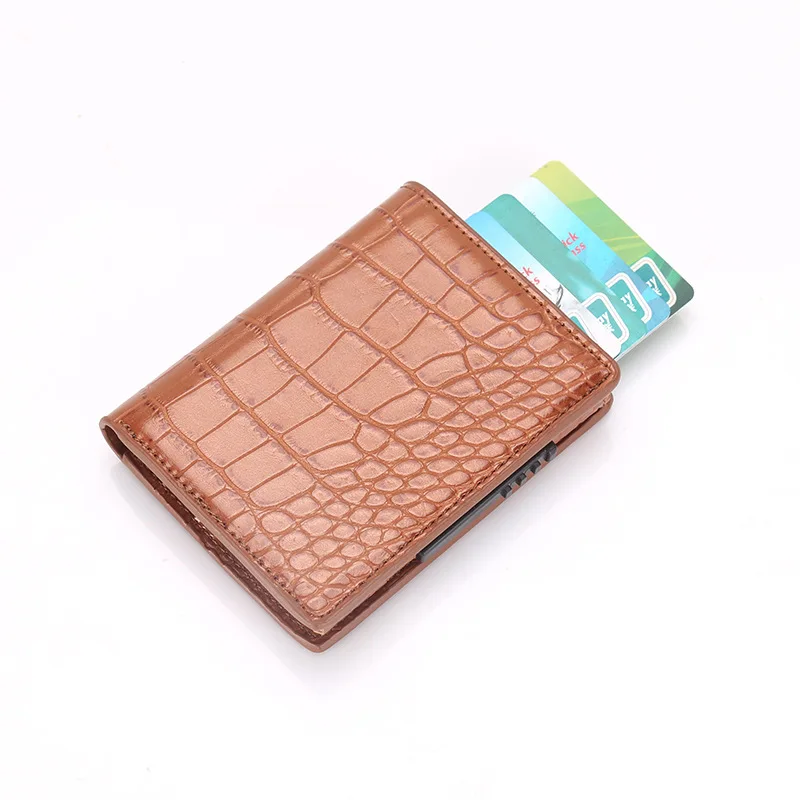 Customizable Slim Leather & Metal Pop-Up Wallet