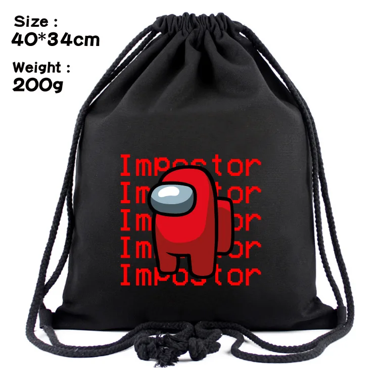 

Among us drawstring backpack cartoon pattern drawstring drawstring bag simple student schoolbag School Supplies Tutorial Bags