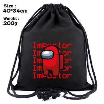 

Among us drawstring backpack cartoon pattern drawstring drawstring bag simple student schoolbag School Supplies Tutorial Bags