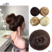 Xuanguang Grampo de cabelo sintético feminino em uma pecha chignon apple estilo redondo bud cabelo chignons Donuts