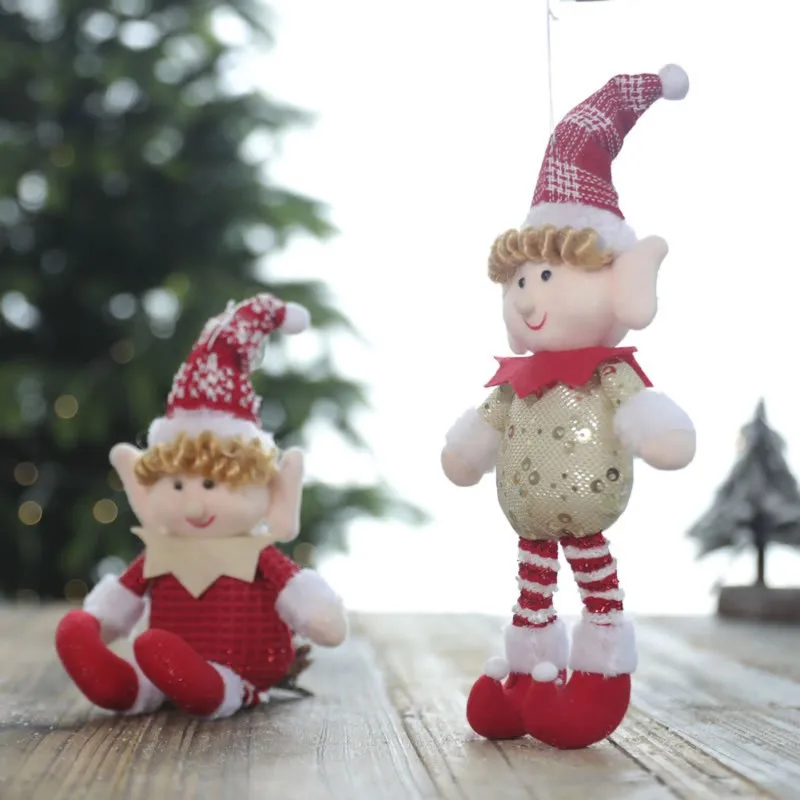 

Christmas Tree Pendant Ornaments Elf Long-legged Girl Gift Toy Doll Home Decor DIY Birthday Party Decorations Christmas Stuff