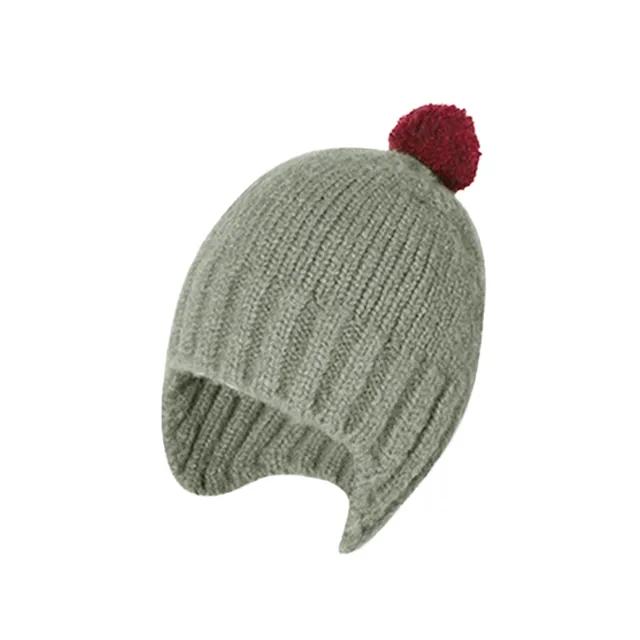 Gadis Splicing Rajutan Topi Mode 