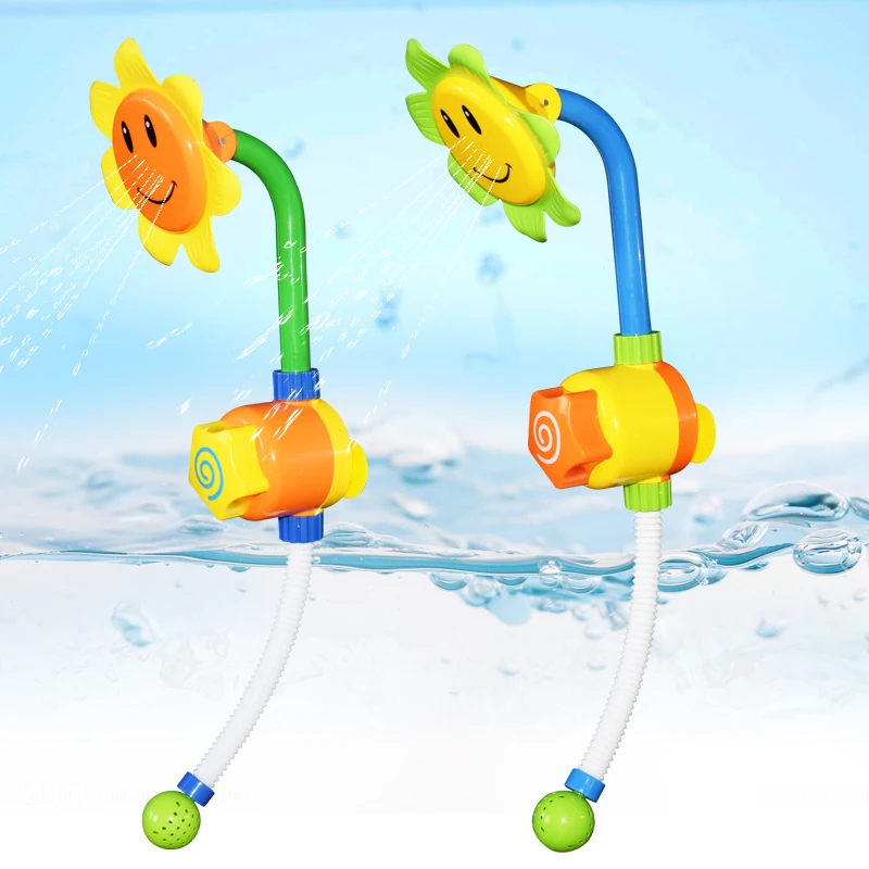 Новая детская вода-кран Душ спрей вода Ванна игрушка забавная Ванна смеситель для душа Подсолнух игрушки для купания для детей Детский подарок