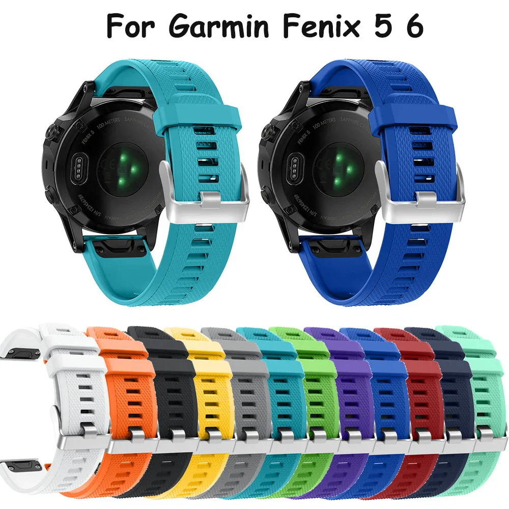 13 цветов мягкий силиконовый сменный Браслет ремешок для часов Garmin Fenix 5 6 умный