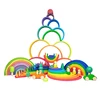 DIY 3D Wooden Toys Rainbow Building Blocks Rainbow Stacker Large Size Creative Montessori Educational Toys For Children Kids ► Photo 2/6